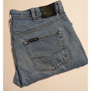 Harley-Davidson Jeans Mens 40x32 Straight Leg Light Wash Denim w flaw/some wear